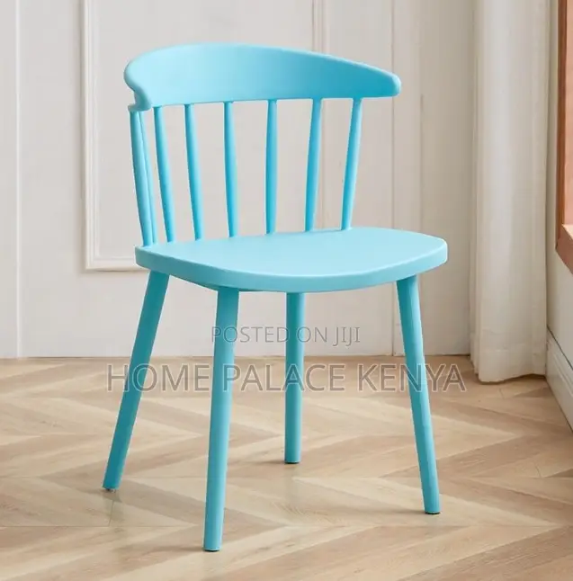 Dining Chair: Armless Plastic Stacking Chair for Café