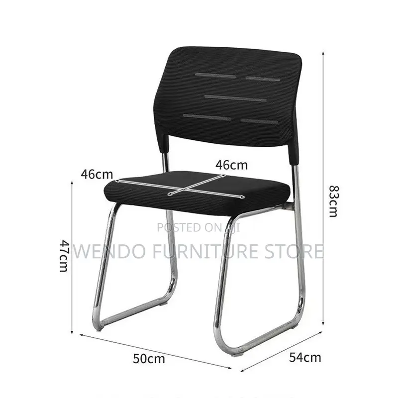 Office Chairs; Armless Visitors Fabric Chair With Sled Base