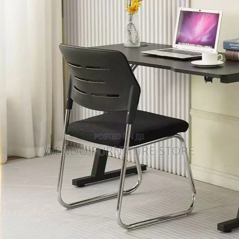 Office Chairs; Armless Visitors Fabric Chair With Sled Base