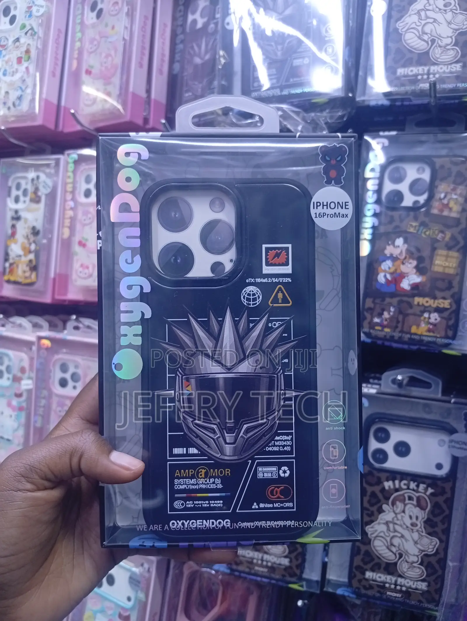 iPhone 16 Pro Max Distinct "Cyber Warrior" Helmet Graphic Cover