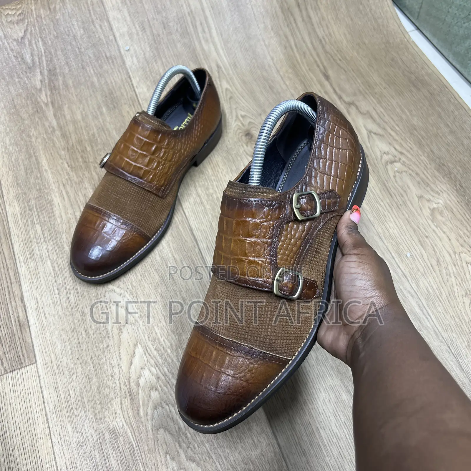Leather Double Mock Official for Men