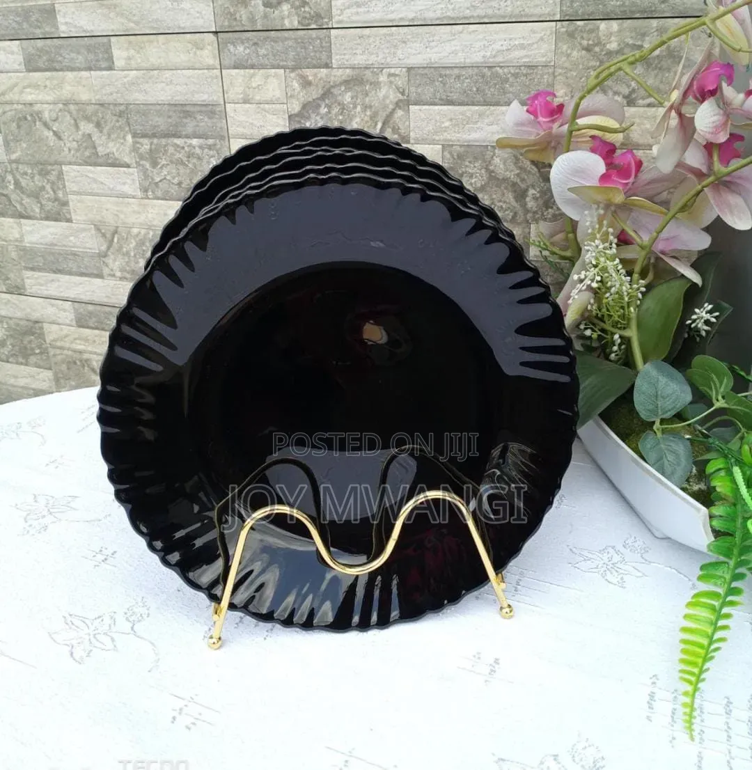 Ivory 10.5 Black Dinner Plate