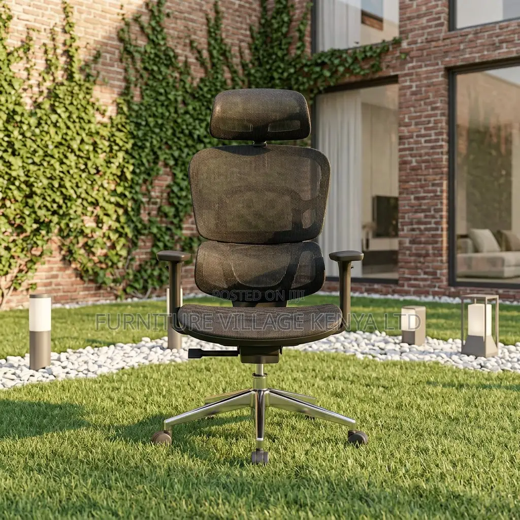 Ergonomic Mesh Chair With Footrest.