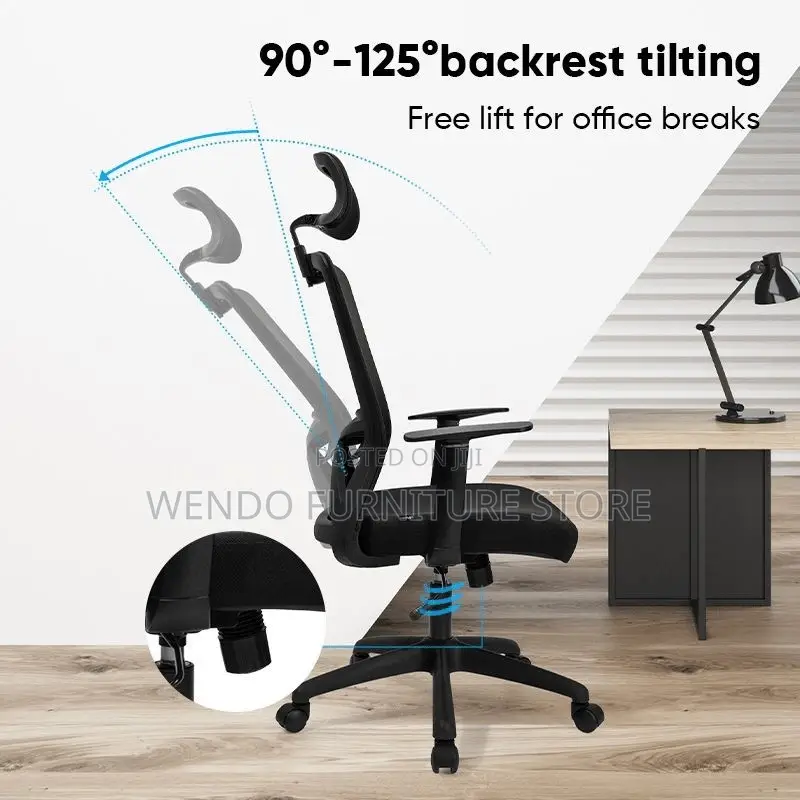Office Chairs; Ergonomic Fabric Adjustable Office Orthopedic Chairs