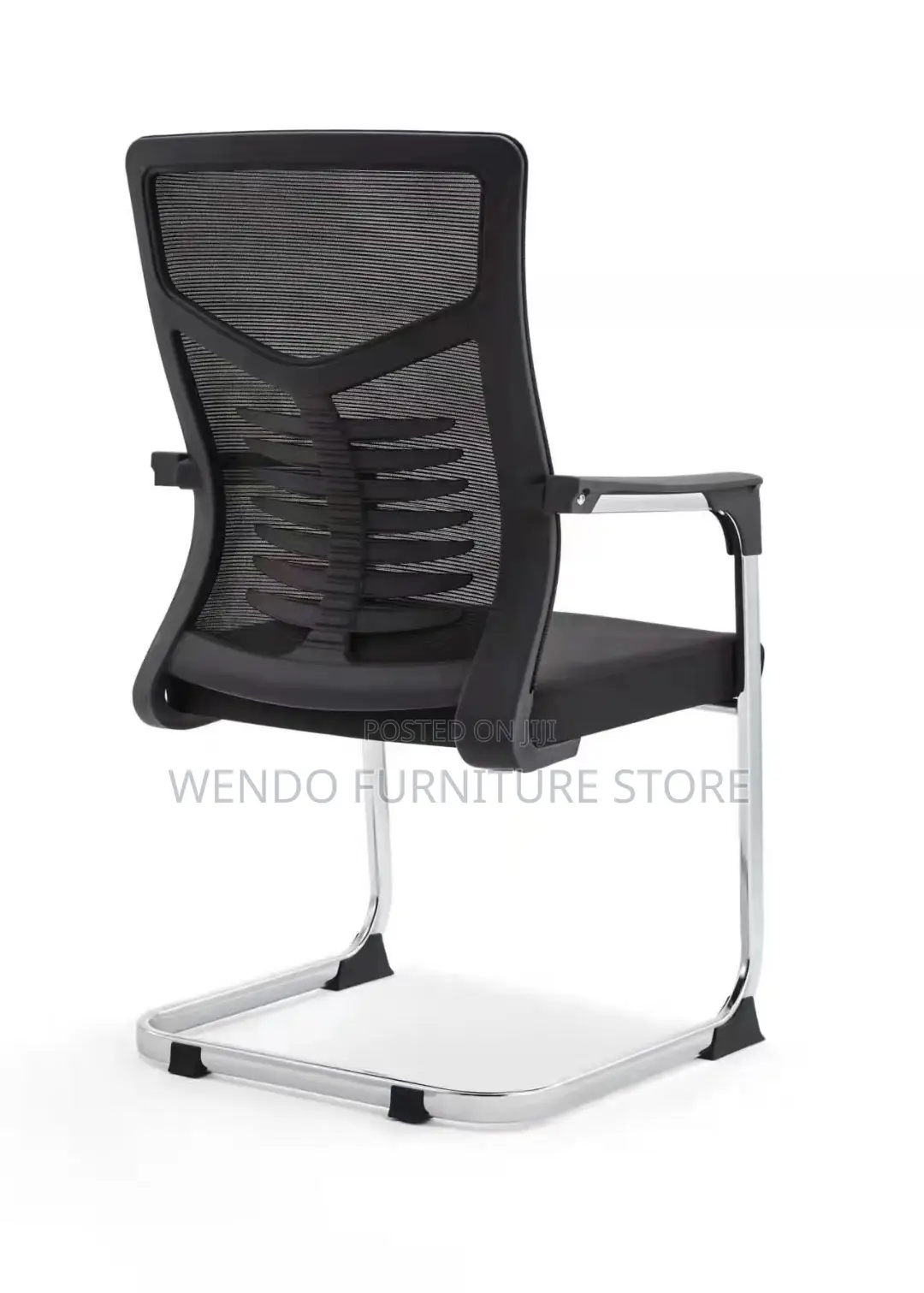 Office Chairs; Fabric Mesh Non Swivel Sled Based Visitors Chairs