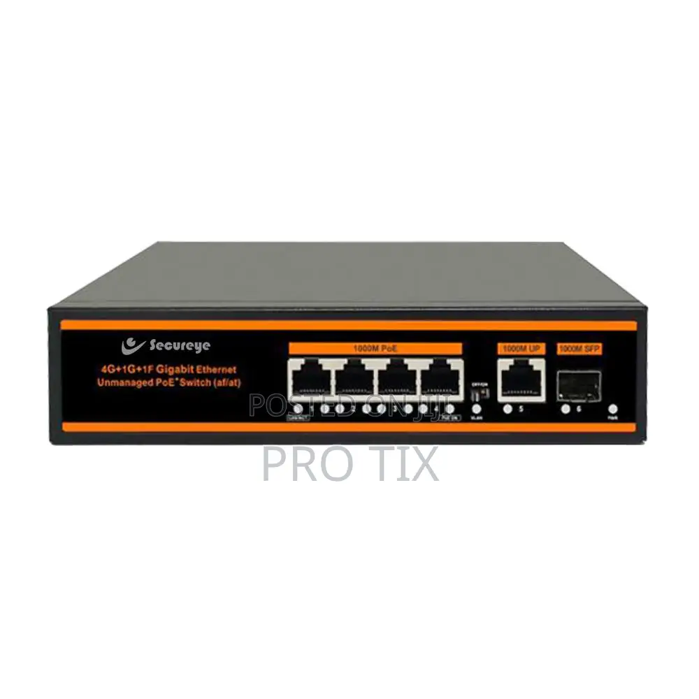 Secureye 4 Port Gigabit Poe Switch 2 Uplink 1 SFP Vlan