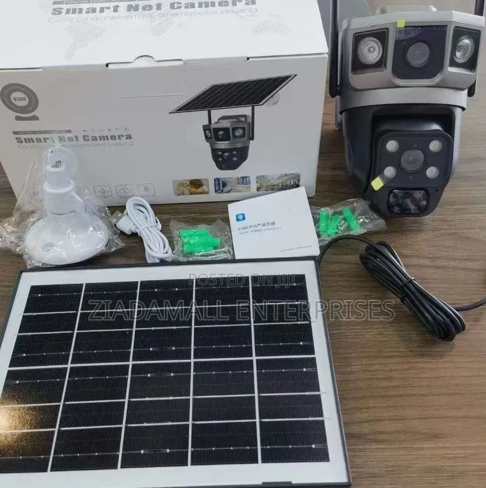 CCTV Camera Off-Grid Protection With a Dual Lens 4g Solar PTZ Camera