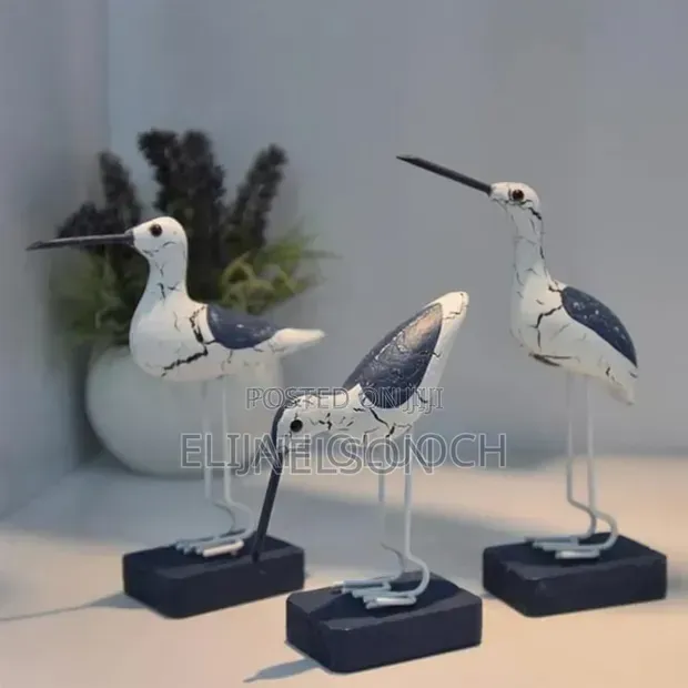 3pcs Wooden Seegulls Birds Nautical