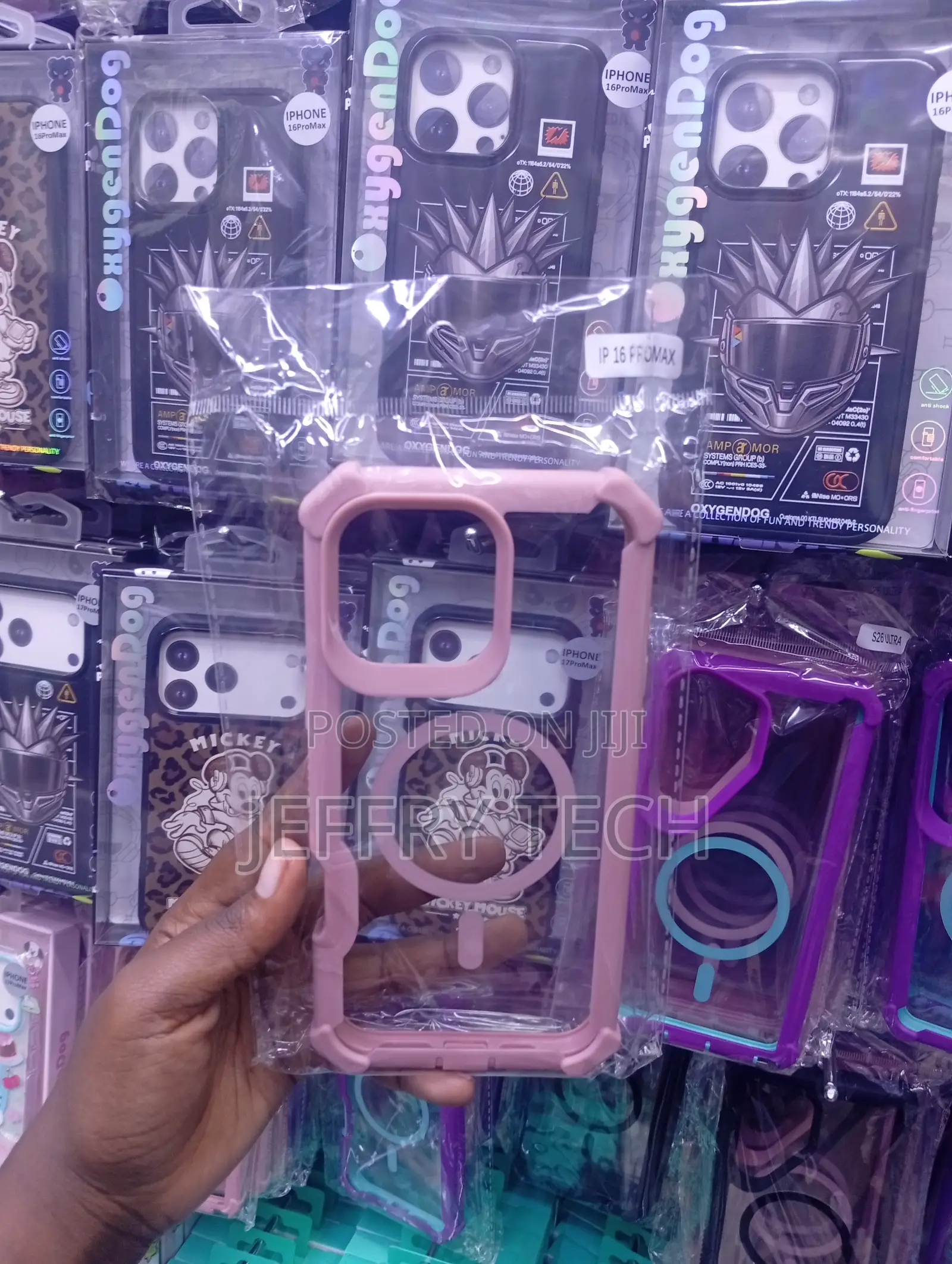iPhone 16 Pro Maxstylish Mickey Mouse Graphic and a Pink Frame Case