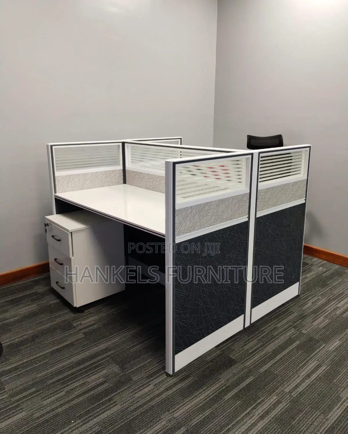 2-Way Imported Office Workstation – Modern Shared Desk for Two Users