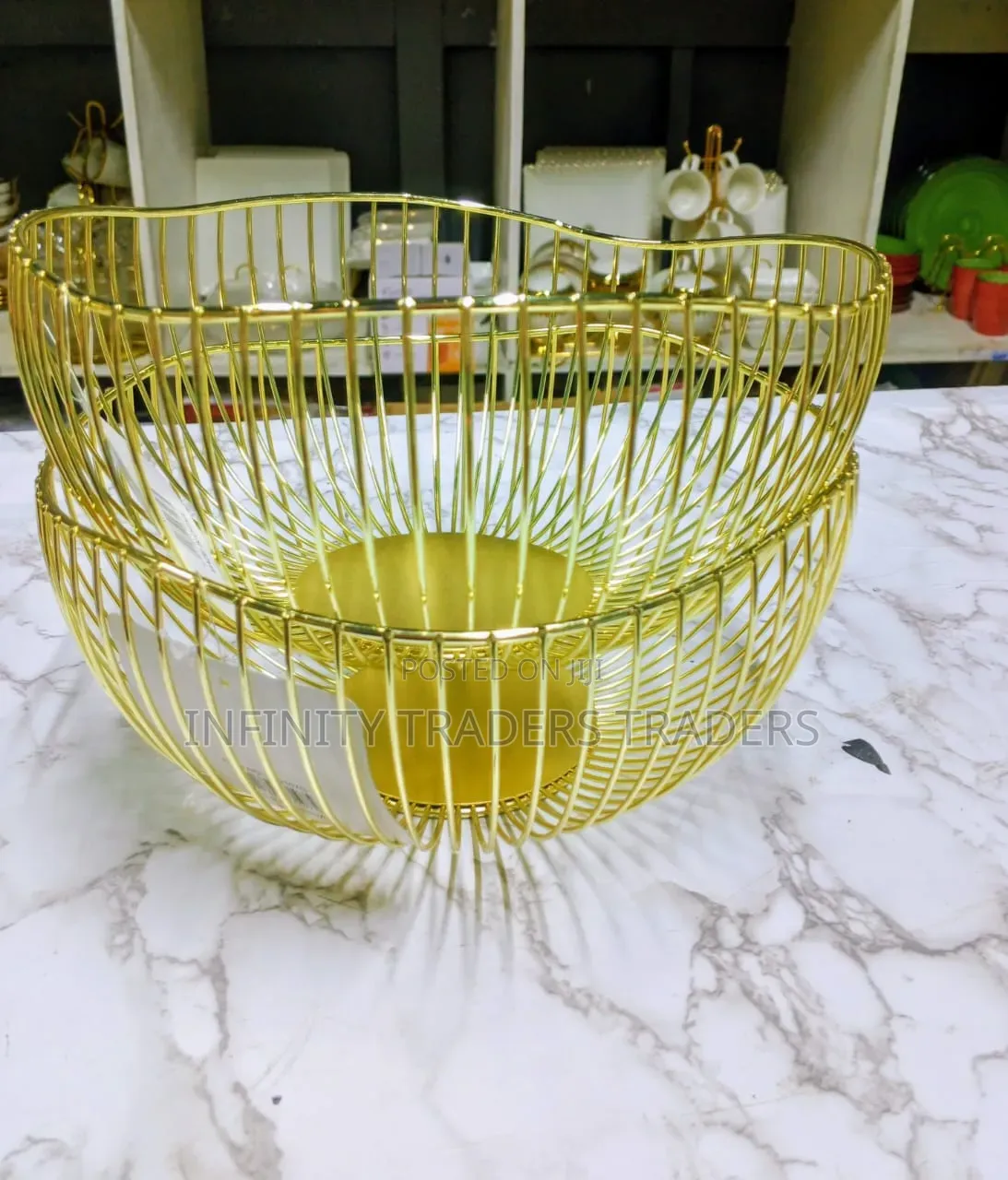 Double Gold Fruit Rack