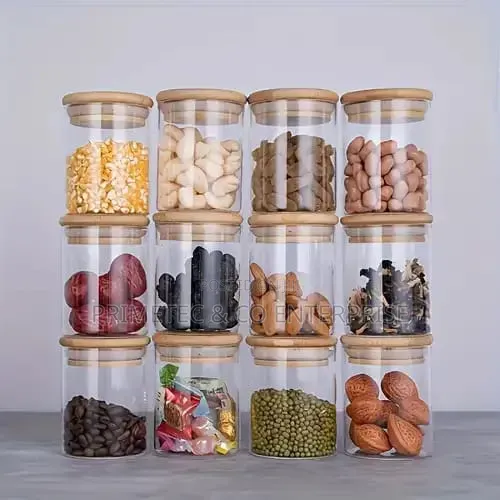 12pc 200ml Glass Spice Jar