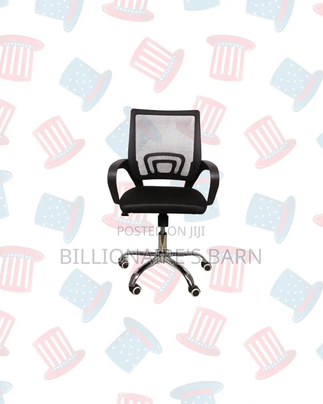 Modern Office Chair Ergonomic Fabric Seat With Lumbar Support