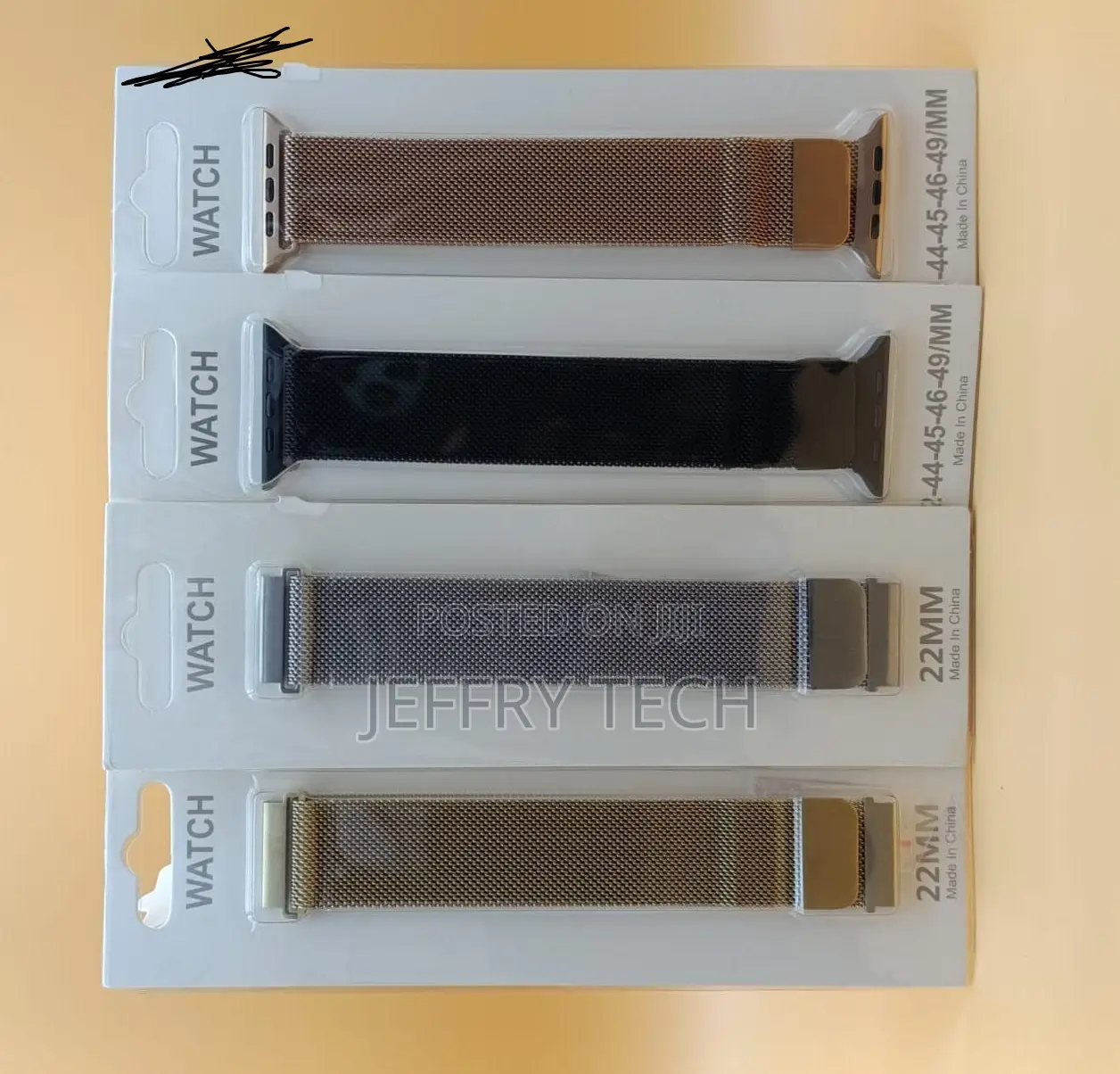 42-44mm Watch Band Stainless Steel Belt With Buckle For Watch 8 7 6 5