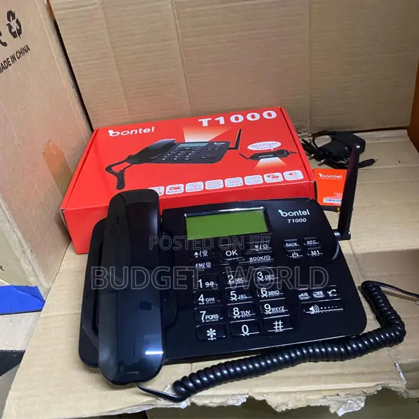 Bontel T1000 Desktop GSM Phone – Dual Sim Network Support With Clear A