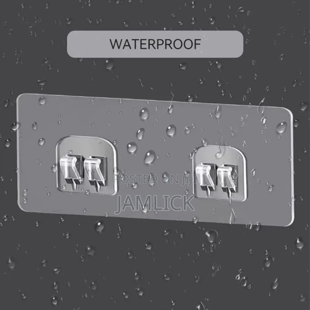 10pcs Strong Adhesive Waterproof Wall Hooks Shelf Stickers – Cr