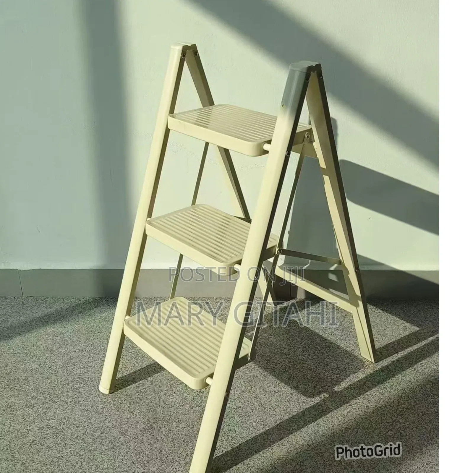 3layer Metallic Ladder
 White Colour