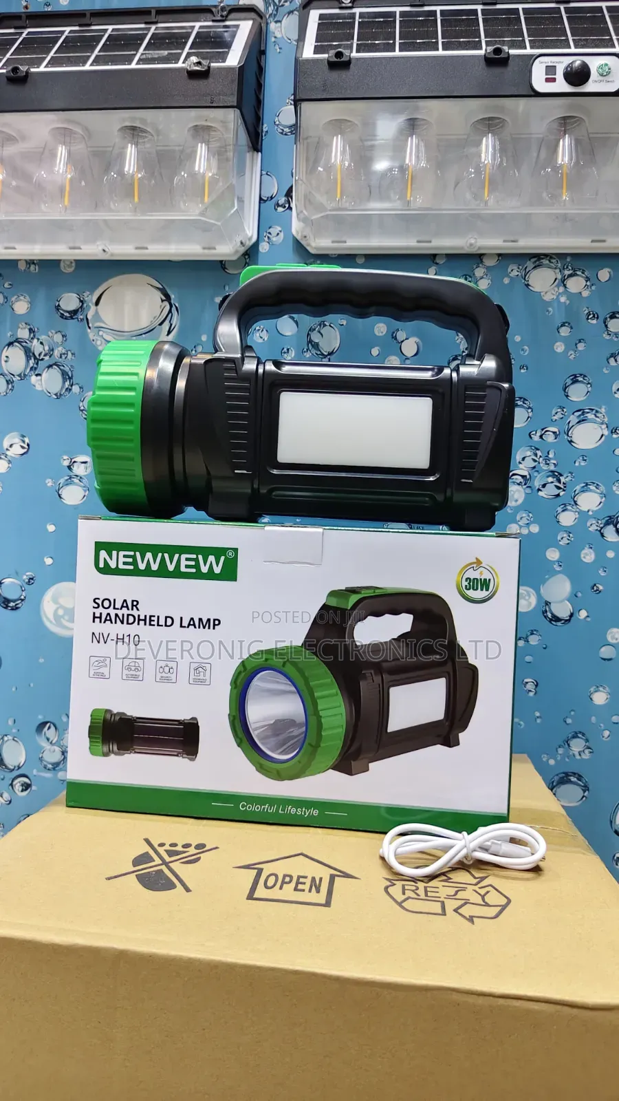 *30watts Solar Handheld Torch*