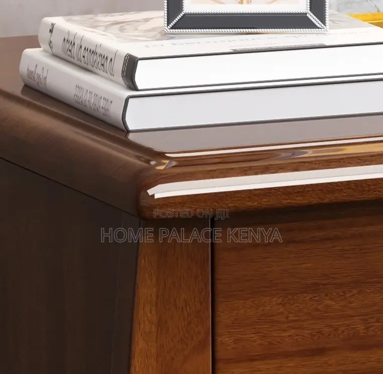 Bedside Stand: Mahogany Bedside Cabinet With 2-Drawer Storage