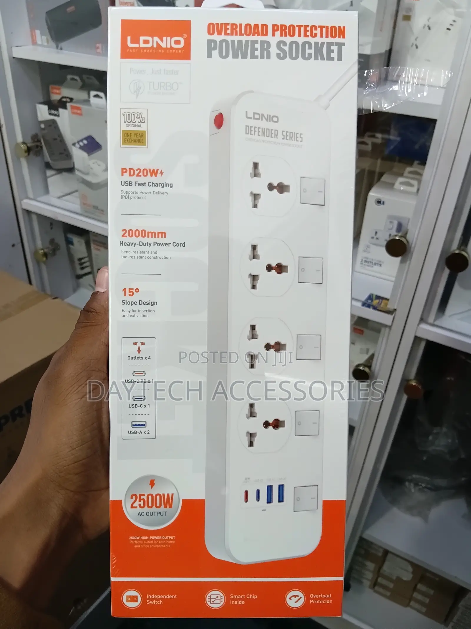 Ldnio Sc4408c Universal Power Socket Extension Strip (4 Ports)
