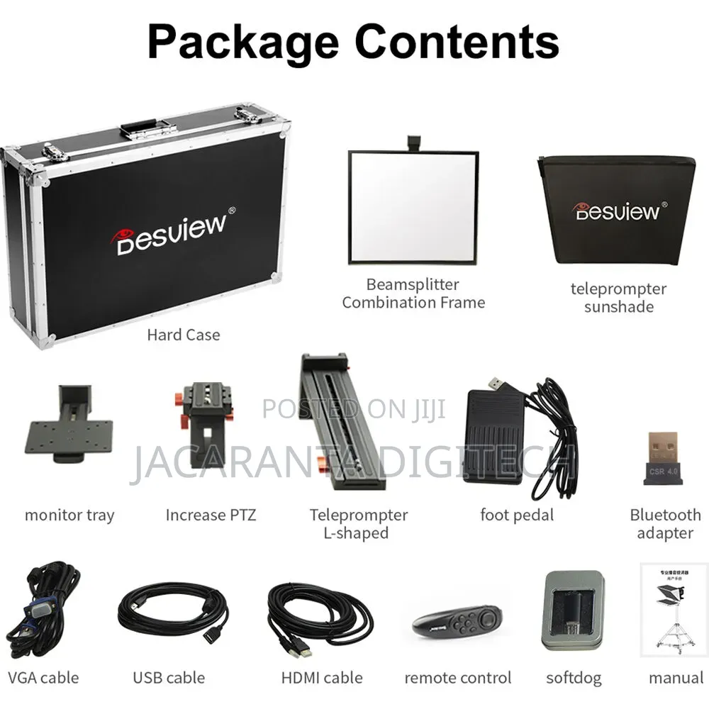 Desview T22 Teleprompter Set With 21.5′′ Self-Reversing Monitor