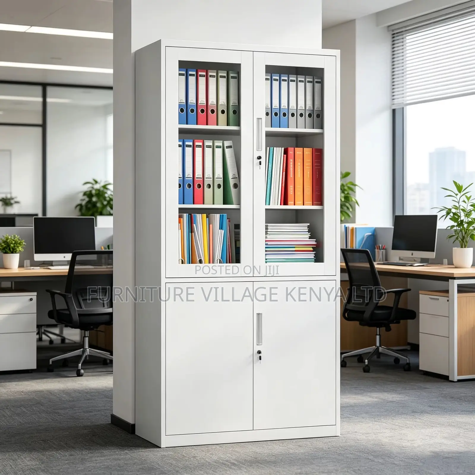 Half Glass Filling Office Cabinet