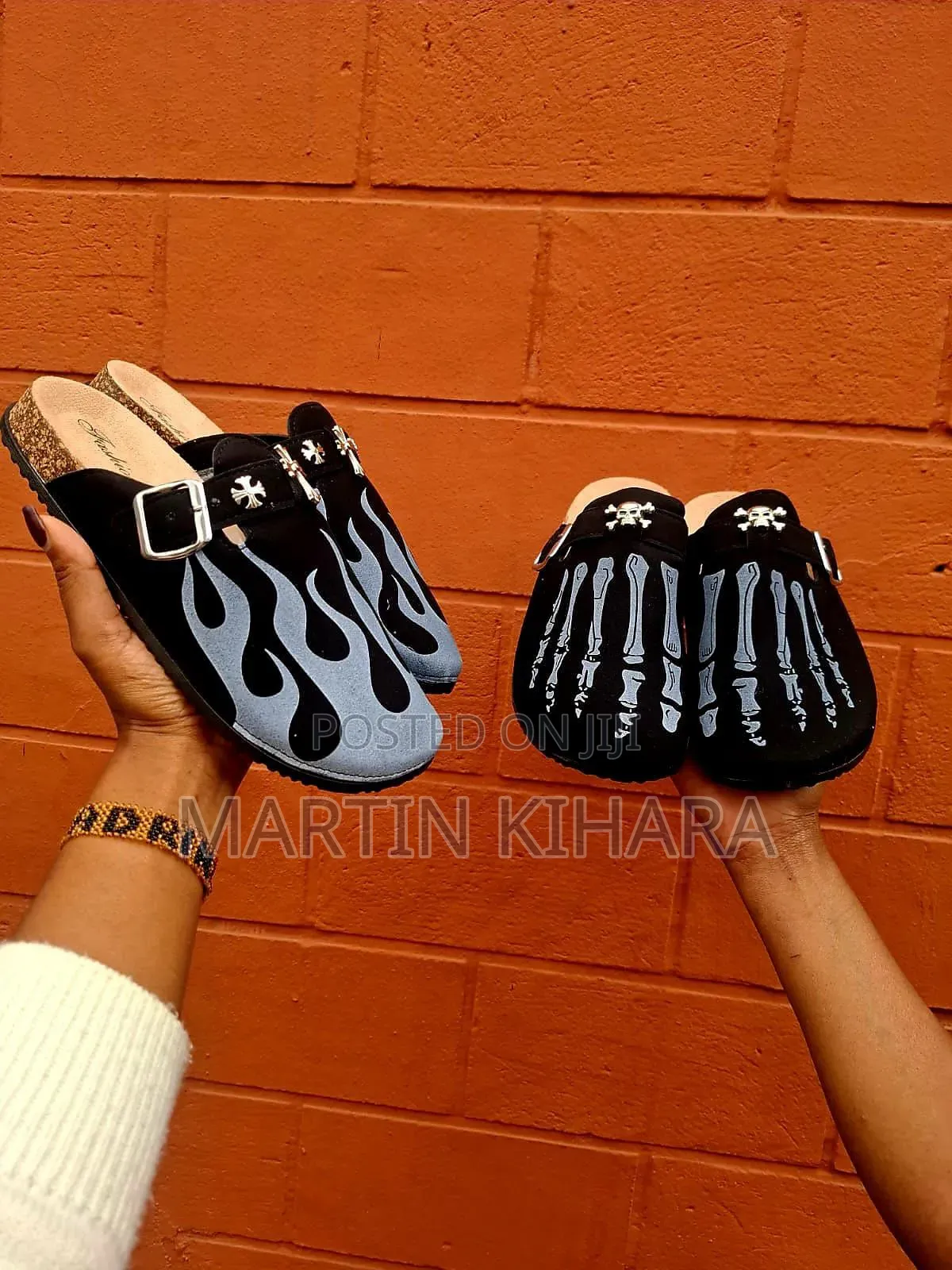 Flame and Skeleton Clogs