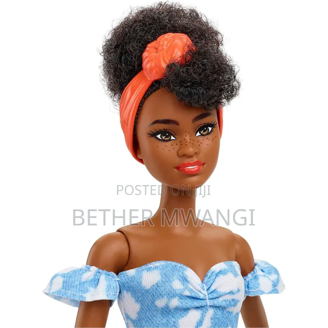 Barbie Fashionistas Doll - Black Hair, Dress, Bandana