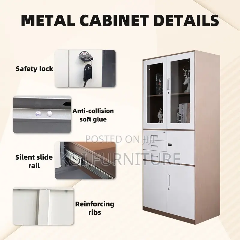 Office Cabinet; Steel Cabinet With Two Doors and Inside Safe