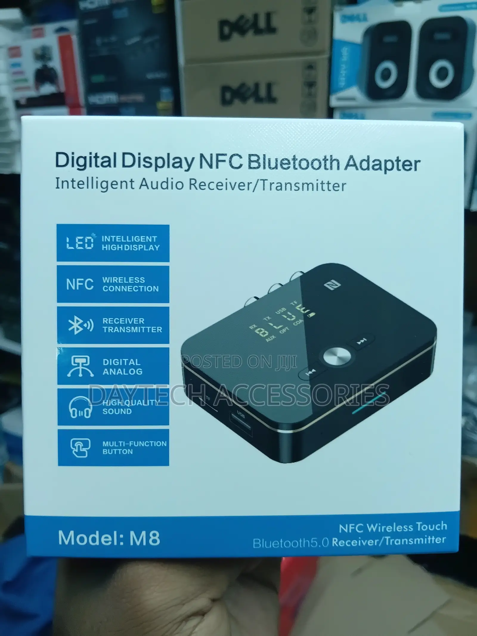 Digital Display NFC Bluetooth Adapter - Audio Receiver/Transmitter