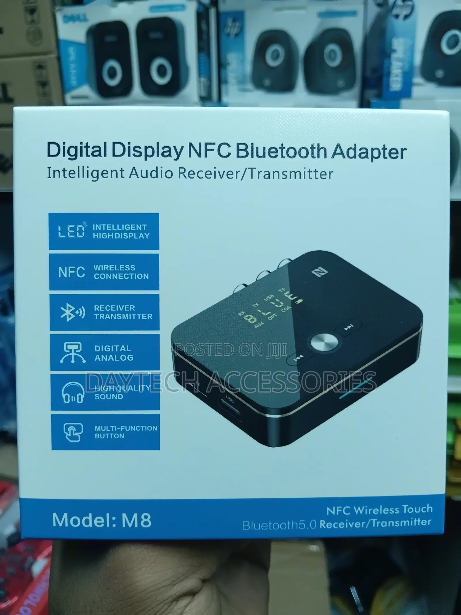 Digital Display NFC Bluetooth Adapter - Audio Receiver/Transmitter
