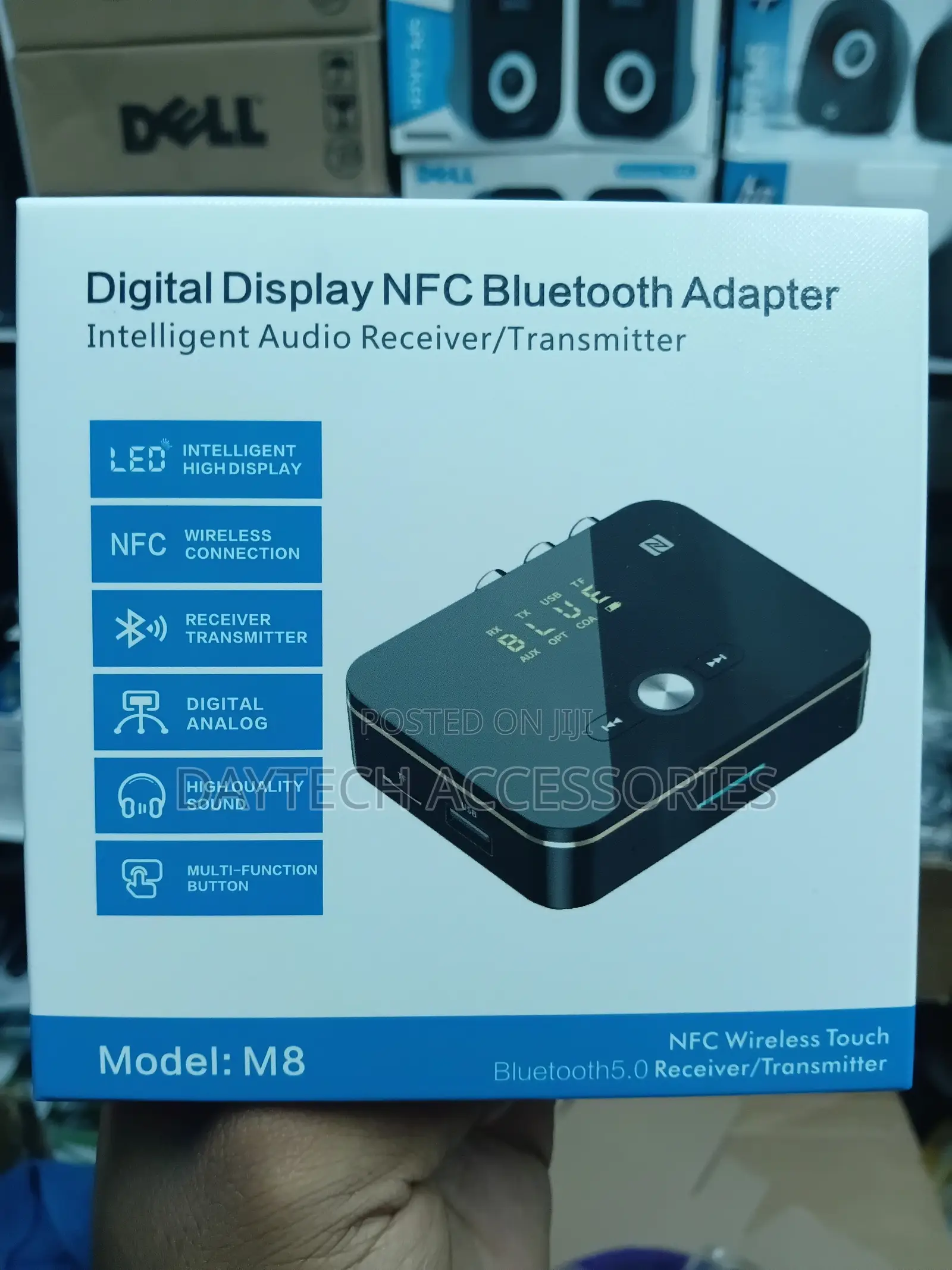 Digital Display NFC Bluetooth Adapter - Audio Receiver/Transmitter
