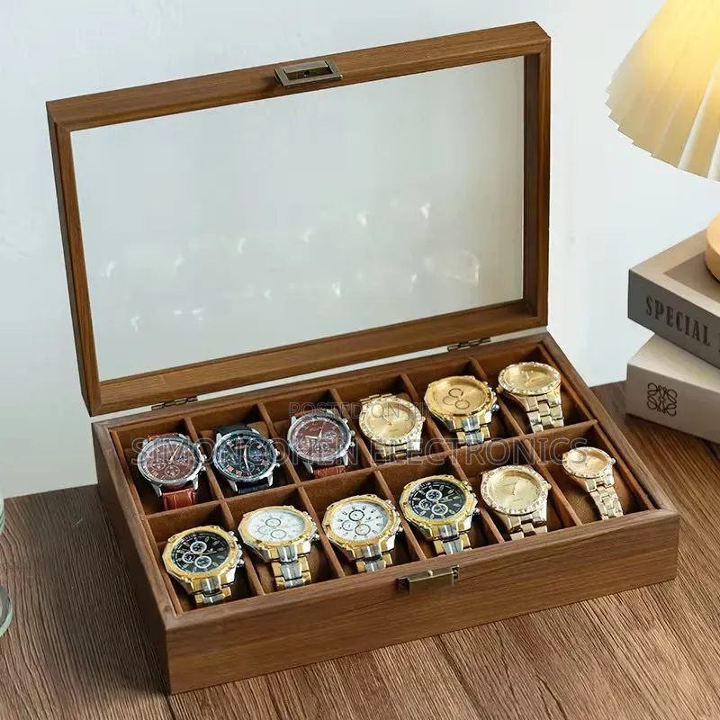 12 Slots Brown Watch Organizer