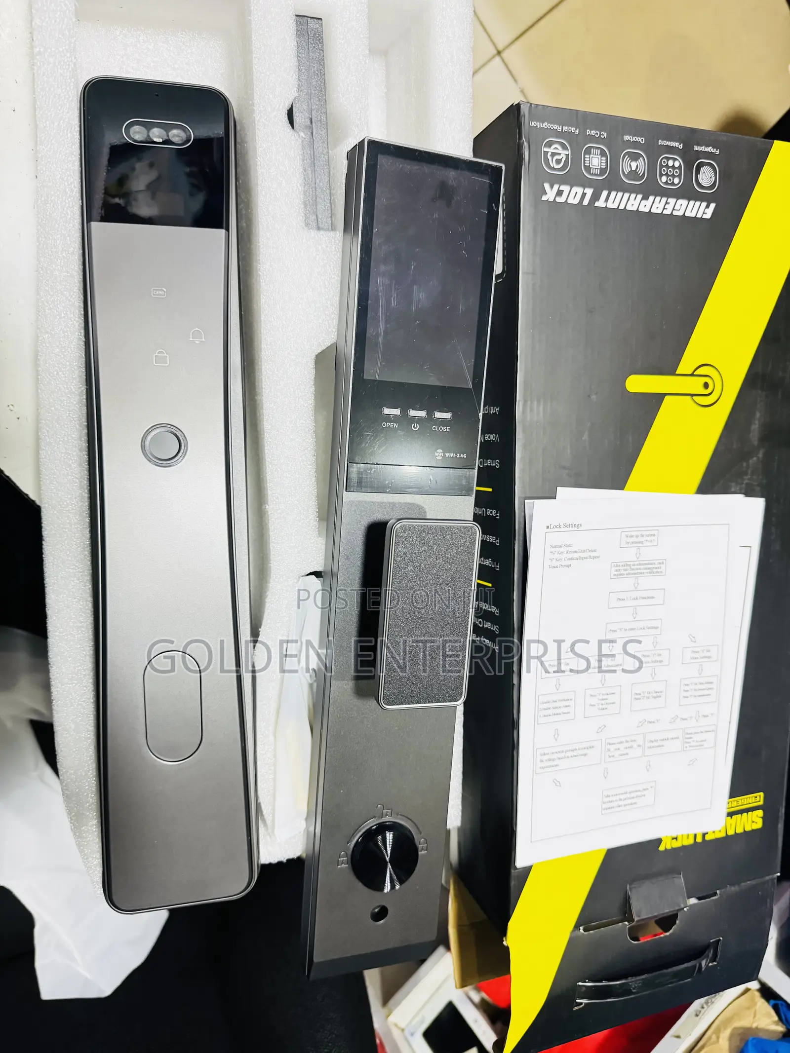 Tuya Wifi Smart Intelligent Biometrics Door Lock With Camera