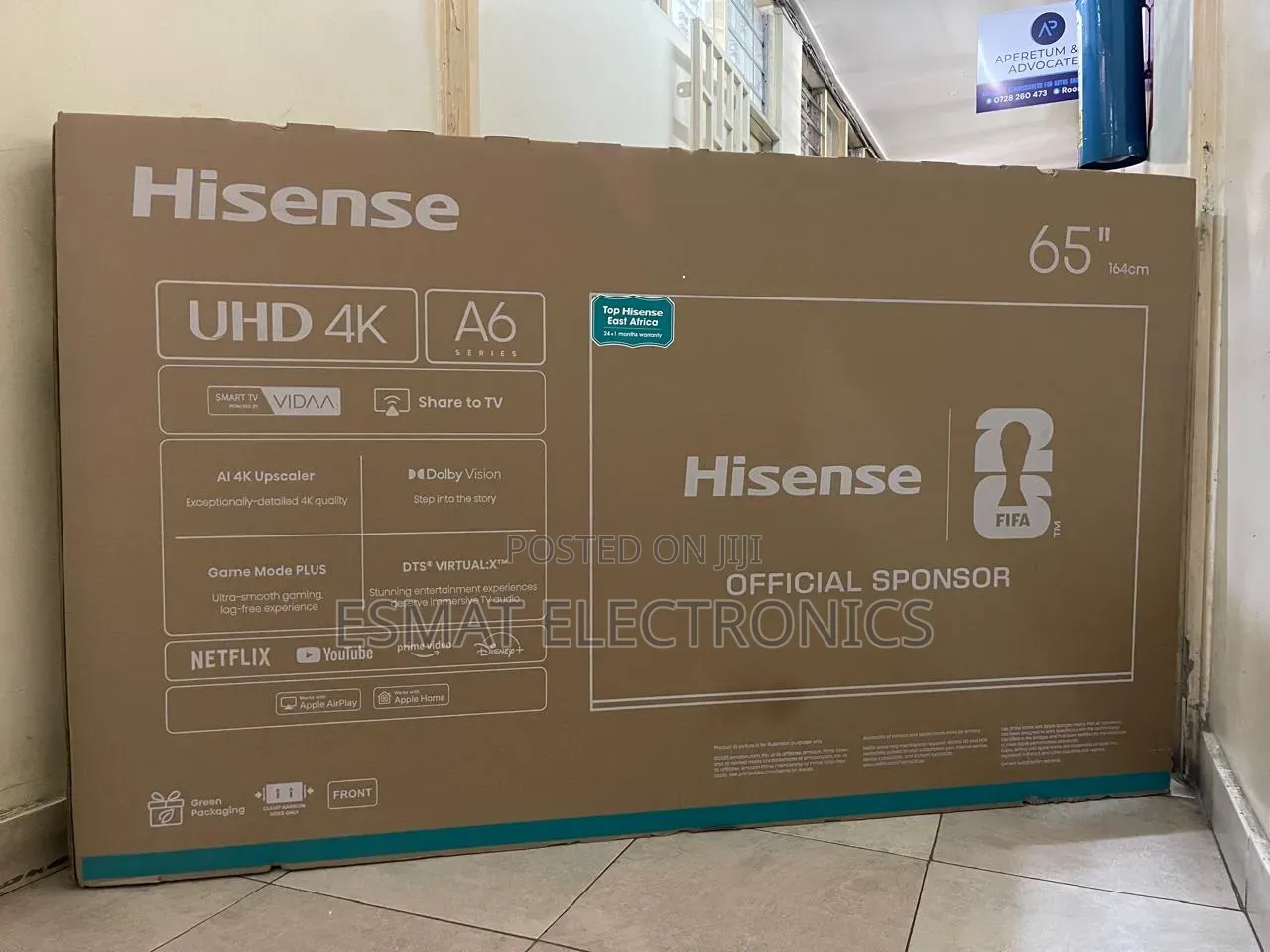 Hisense 65 Inch Smart Uhd Frameless TV (A6 Series)