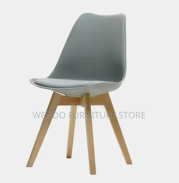 Dining Chairs; Leather Padded Upholstered Eames Chairs
