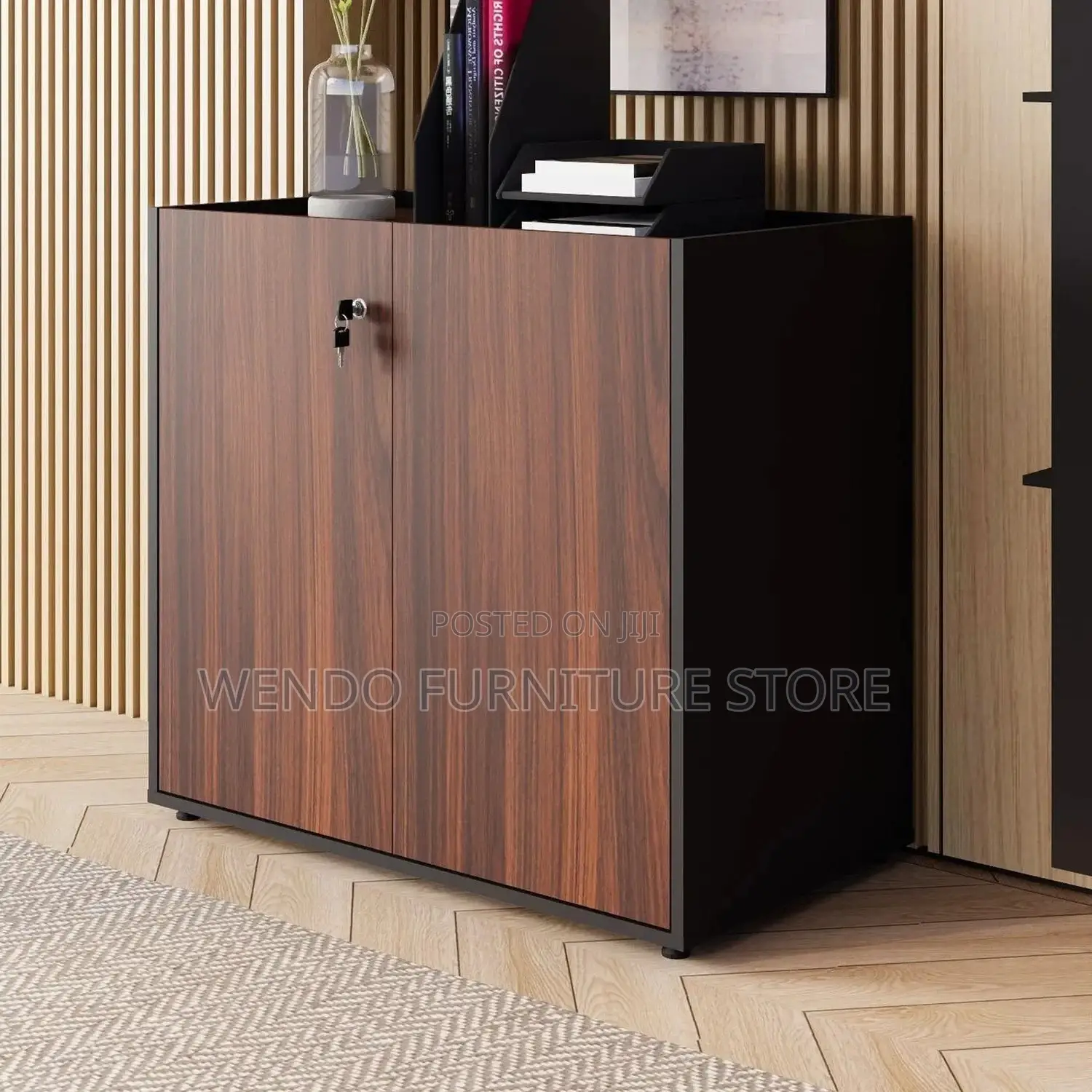 Office Cabinet; Wooden Home Office Filing Cabinet With Two Doors