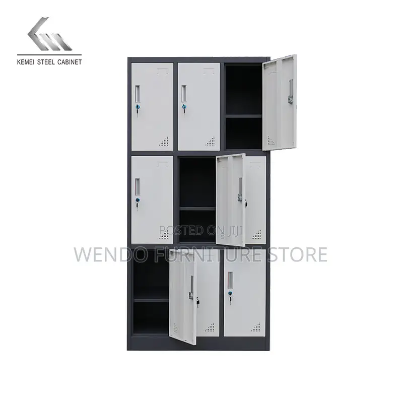 Office Cabinet; Steel 9 Drawered Office Storage Cabinet