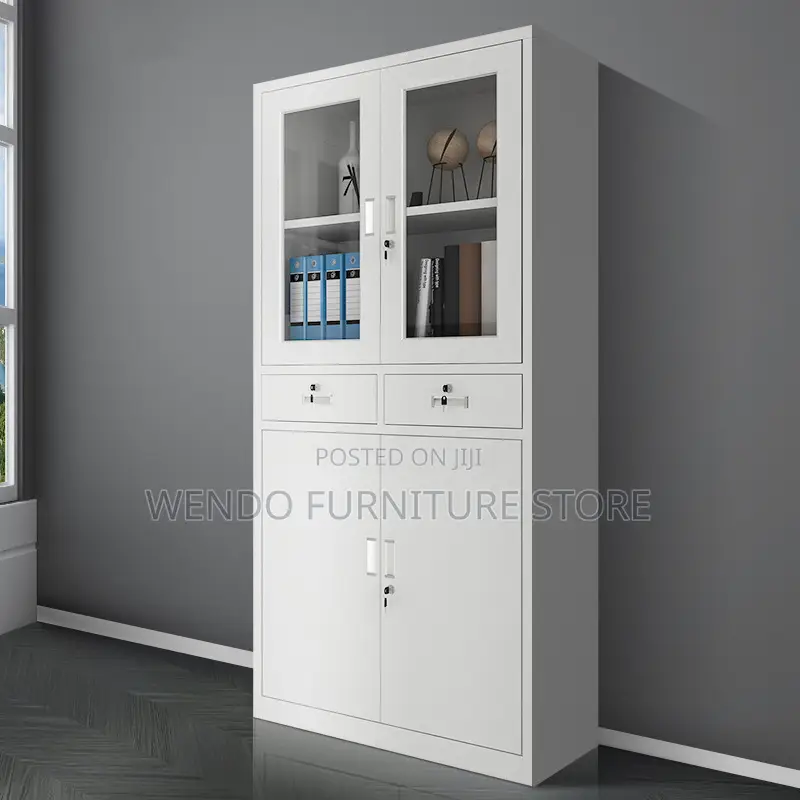 Office Cabinet; Two Doored Filing Cabinet With 2 Lower Drawers