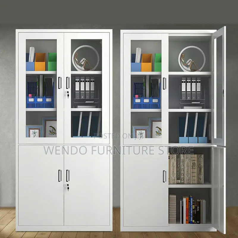 Office Cabinet; Two Doored Filing Cabinet With 2 Lower Drawers