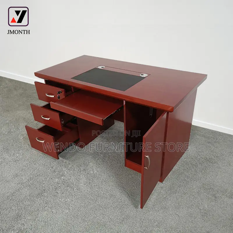 Office Desk; 1.2 Meter Executive Mahogany Red-Brown Desk
