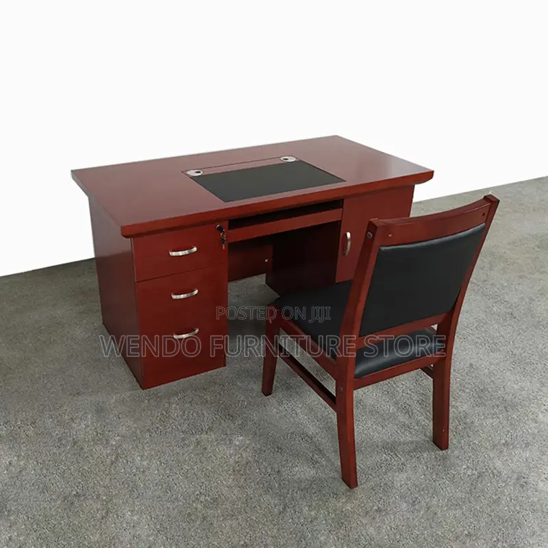 Office Desk; 1.2 Meter Executive Mahogany Red-Brown Desk