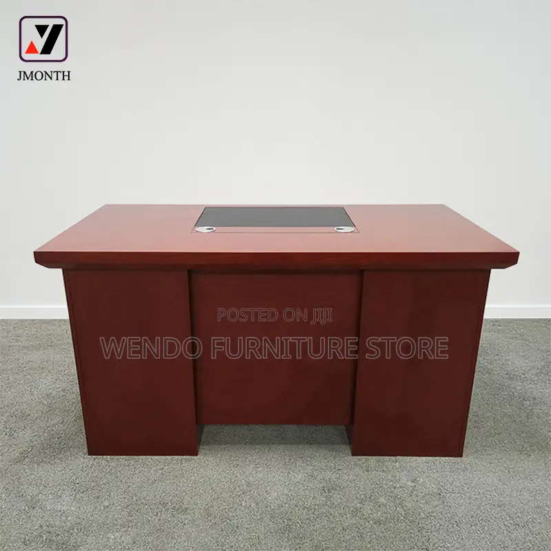 Office Desk; 1.2 Meter Executive Mahogany Red-Brown Desk