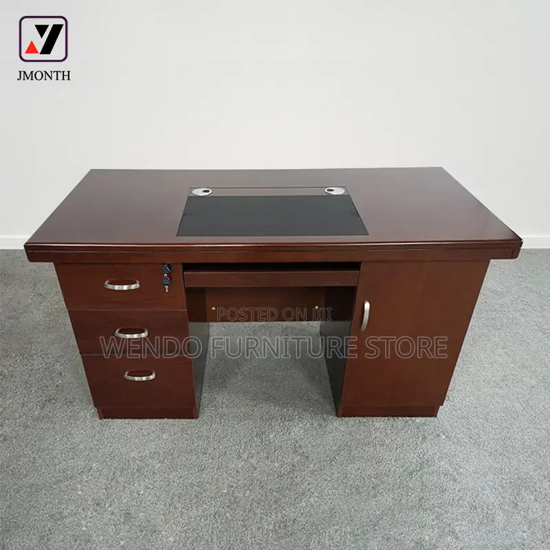 Office Desk; 1.2 Meter Executive Mahogany Red-Brown Desk