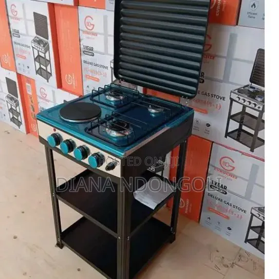 Eurochef 3 Gas +1 Electric Standing Cooker With Shelves at 6500