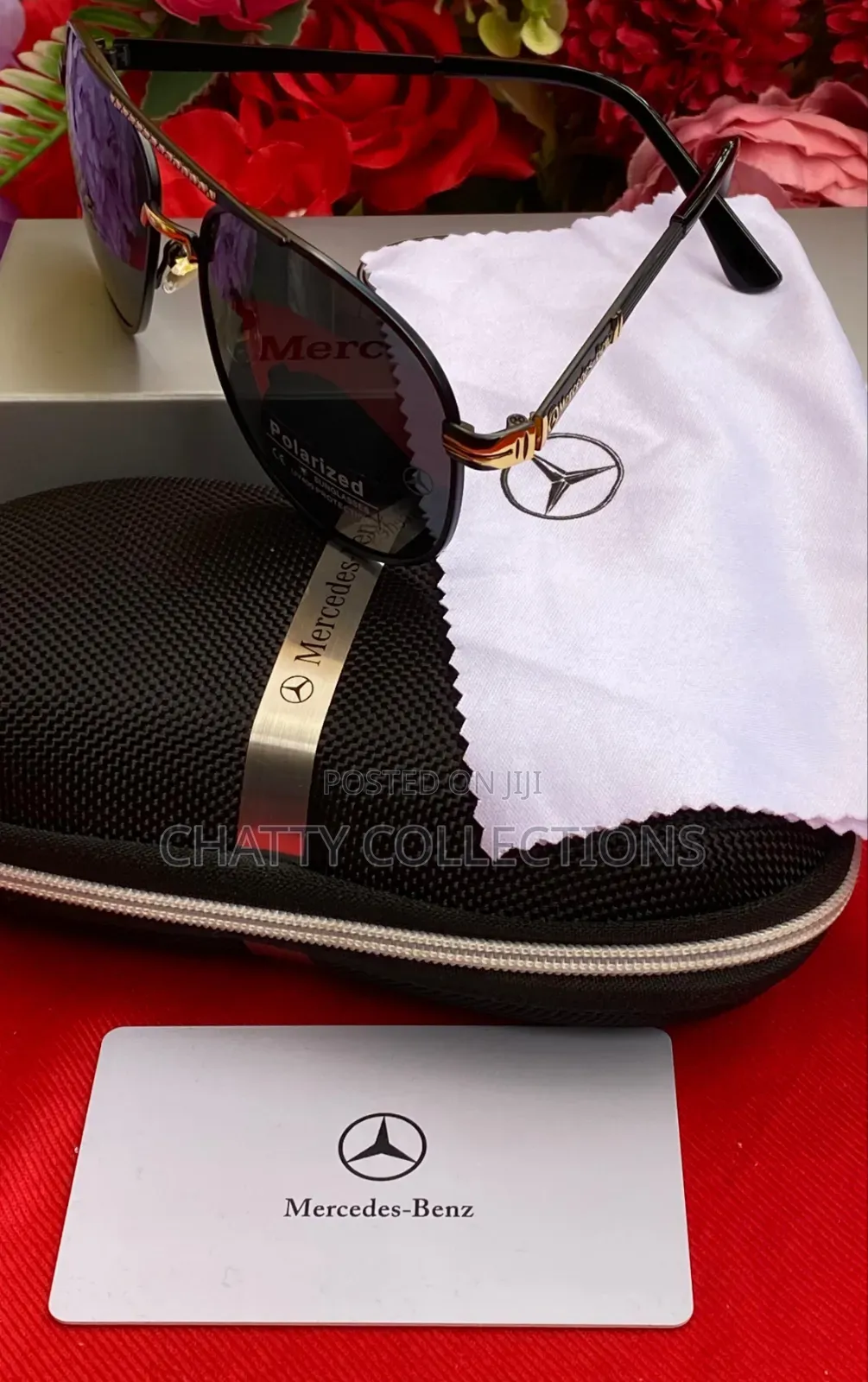 Black Gold 100% Uv Protection Unisex Mercedes Designer Sunglasses