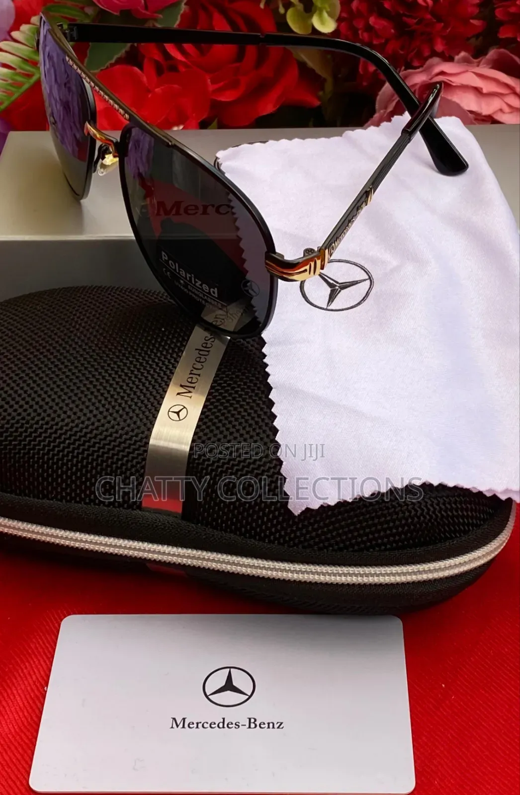 Black Gold 100% Uv Protection Unisex Mercedes Designer Sunglasses