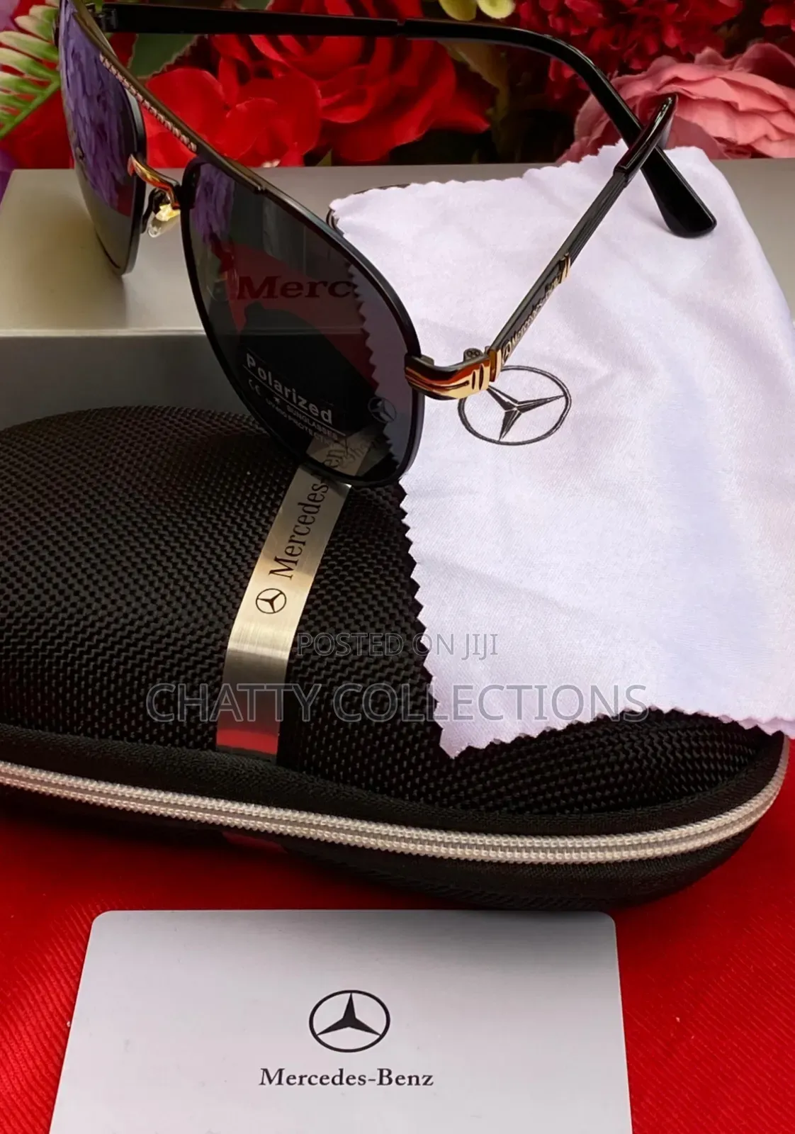 Black Gold 100% Uv Protection Unisex Mercedes Designer Sunglasses