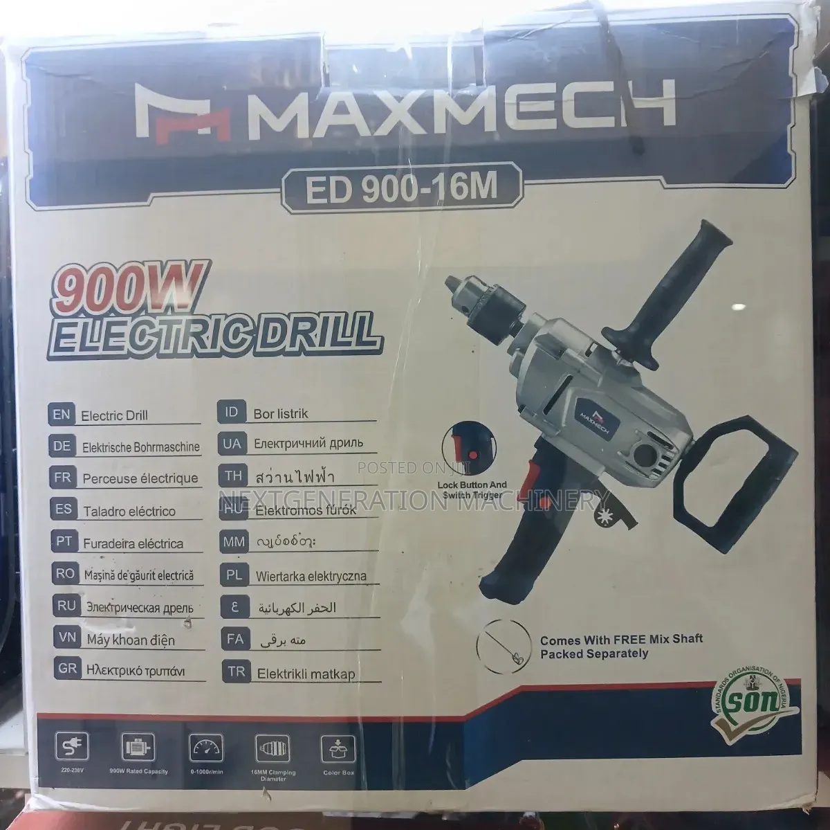 Maxmech 900watts Electric Drill