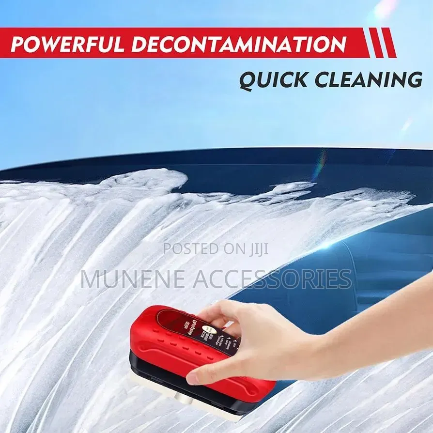 Automotive Oil Film Cleaning Brush With Reusable Foam Sprayer,